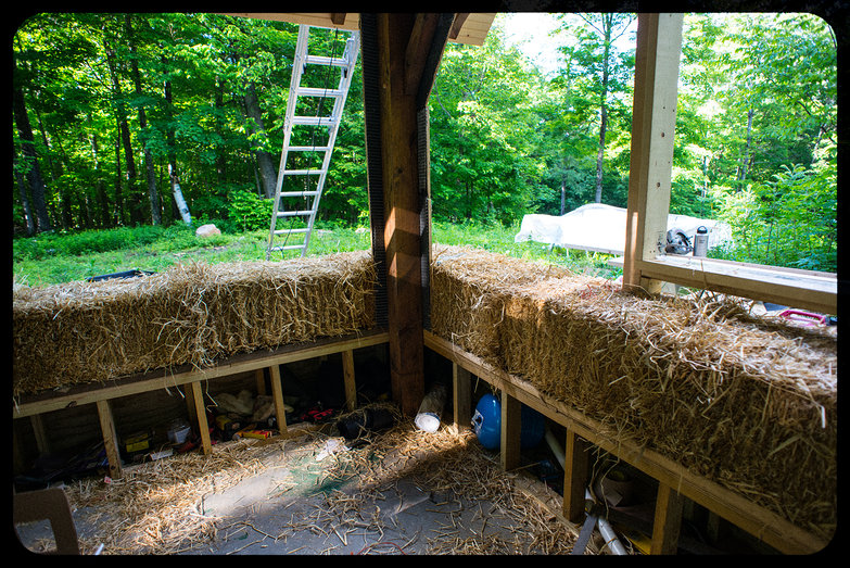 First Row of Bales Complete