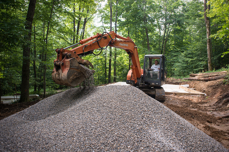 Rick Scooping 3/4" Stone