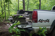 Slate Roof Tiles on Truckbed